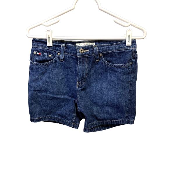 Women’s Tommy Hilfiger Dark Blue Cotton Denim Short Shorts Size 4 Small 29 x 4 - Picture 1 of 7